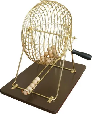 Produktbild von Kienmühle 43 cm – Bingo-Mühle – Metall – inklusive 90 Holzkugeln – Korb 31 cm