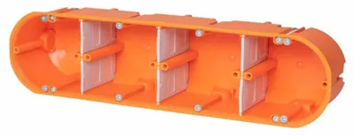 Immagine prodotto di Scatola per apparecchi da parete a intercapedine piena, 281x68x63 mm, versione a 4 ingressi, IP30