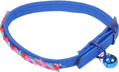 Produktbild von Katzenhalsband mit Glocke, 30 cm, geflochten, rosa