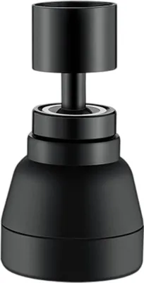 Produktbild von 3 Modi Küchenarmatur-Sprühkopf – 360-Grad-Sprühkopf für Küchenspülen, schwenkbarer Wasserhahnbelüfter, wassersparender Wasserhahn, universeller schwenkbarer Wasserhahnadapter, FM22/M24 (schwarz)