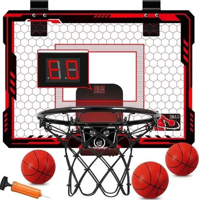 Produktbild von Mini Basketballkorbsatz in Rot, geeignet für das Training von Basketballspielern