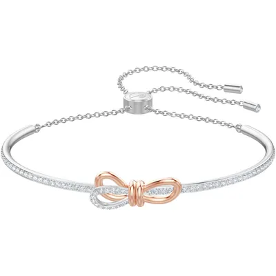 Produktbild von Swarovski 5447079 Lifelong Bow Armreif, weiss, Metallmix