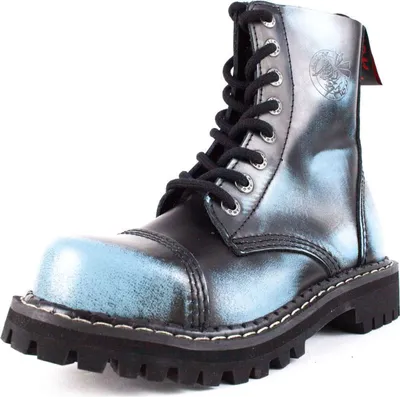 Produktbild von ANGRY ITCH 8-Loch Denim Rub-Off Ranger Leder Stiefel Stahlkappe EU47