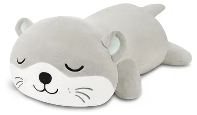 Image de Peluche en forme de loutre, coussin moelleux, 60 cm, en coton, idéal comme cadeau pour les enfants et les adultes