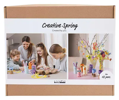 Produktbild von Creativ Company Bastelset Mega Kreativbox Frühlingsfarben Dekoration