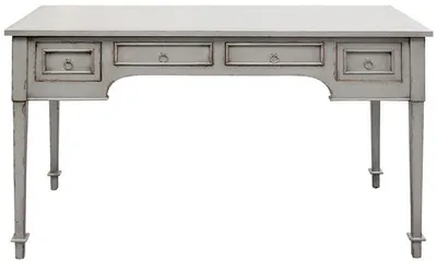 Produktbild von Casa Padrino Luxus Landhausstil Schreibtisch mit 4 Schubladen Antik Grau 136 x 70 x H. 77 cm - Handgefertigter Massivholz Bürotisch - Büromöbel im Landhausstil