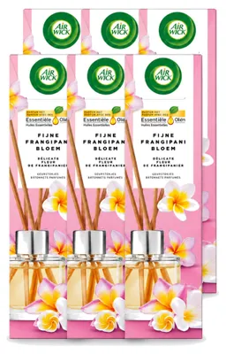 Zdjęcie produktu dla 6 sztuk dyfuzorów zapachowych Air Wick "Delikatny Frangipani" - 40 ml - Opakowanie ekonomiczne