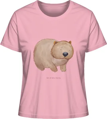 Produktbild von Mr. & Mrs. Panda Oberteil Damen Wombat Größe S - Baumwolle Pink - Geschenk, Das Leben Ist schön, Australien, Baumwoll T-Shirt, Spruch, Motivation, shirt, Gute Laune, Basic