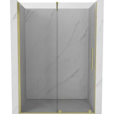 Obrázok produktu pre Mexen Velar posúvacie sprchové dvere 160 cm, Priehľadné, zlaté kefované - 871-160-000-01-55