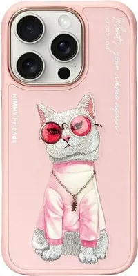 Produktbild von Nimmy Iphone 16 Pro 6.3 Hülle Pink/Pinke Brille Cool Cat