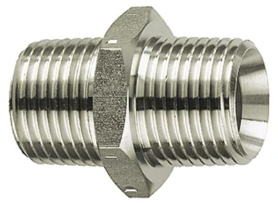 Produktbild von Riegler Doppelgewindenippel, R 1 a., R 1 a., SW 41, Edelstahl 1.4571