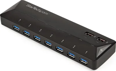 Productafbeelding van USB 3.0 hub met 7 aansluitingen + 2 oplaadpoorten van 2,4A