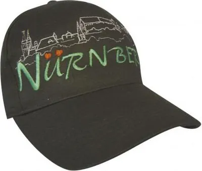 Produktbild von Baseballcap mit Einstickung - Nürnberg grün Silhouette - 68837 schwarz