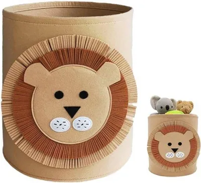 Produktbild von Faltbarer Wäschekorb, 35 x 35 cm, für Spielzeug und Kleidung – Tierwaschkorb