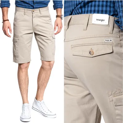 Immagine prodotto di WRANGLER Uomo, Pantaloncini CARGO SHORTS, Vestibilità regolare, W31, Beige, Pantaloncini, pantaloni,