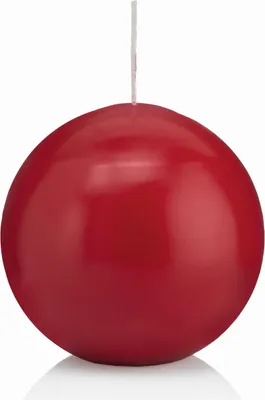 Produktbild von INNA-Glas Kugelkerze MAEVA, dunkelrot, Ø10 cm, 46h -  Germany - Dekorative Kerze