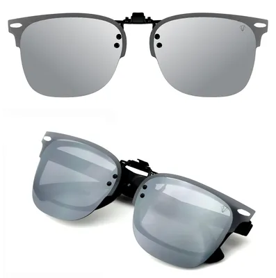 Produktbild von CREYESTAL Polarisiert Sonnenbrillen Aufsatz Brille, Sonnenbrille Clip, Anhebbar