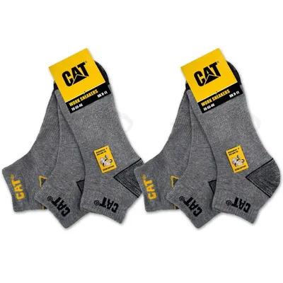 Produktbild von 6 Paar CAT CATERPILLAR WORK SNEAKERS ArbeitsSneaker ArbeitsSocken grau-melange Größe 43-46 kurze Sneaker Socken kurze Arbeitssocken Strümpfe Füsslinge