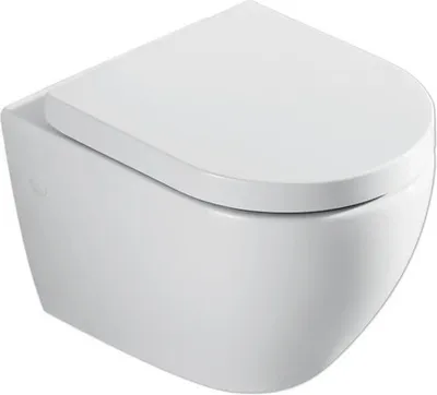 Produktbild von sanicomfort Wand WC Set 'Rivo' spülrandlos weiß inkl. WC-Sitz