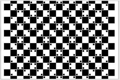 Produktbild von Wallario Wandbild Optische Täuschung - Illusion - schwarz weiß II, Größe: 61 x 91,50 cm, Poster mit weißem Aluminiumrahmen