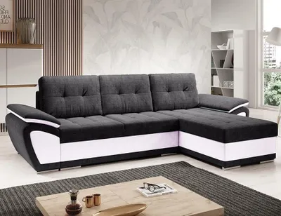 A sectional sofa in a modern living room setting.