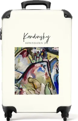 Produktbild von NoBoringSuitcases.com® Koffer Handgepäck Trolley Rollkoffer Kleine Reisekoffer mit 4 Rollen - Kunst - Kandinsky - Farben - Alte Meister - Cabin Size < 55x40x23 cm & 55x40x20 cm - Fotokoffer - Kabinenkoffer - BoardgepäckHandgepäck Koffer 55x35x20 cm, 36L,