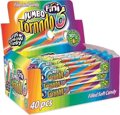 Produktbild von Display Komplett Fini Jumbo Tornado 6 Sauer 40 Stück