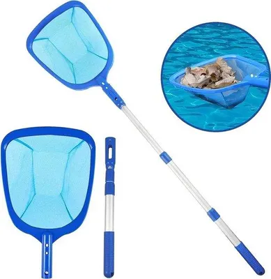 Produktbild von Driedelige zwembadreinigingsnet aus Aluminium, 122 cm lang, ideal für Schwimmbadreinigung.