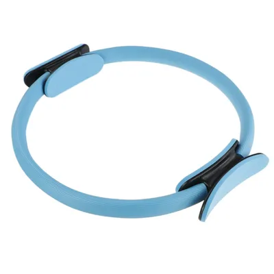 Produktbild von Pilates-Ring  magischer Kreis mit Doppelgriff, Schaumstoff-Pads für Innenschenkel-Workout, Muskeltraining, Fitness und Beckenbodenübung – Yoga-Ringe mit Übungsanleitung,Blau
