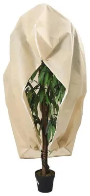 Produktbild von Pflanzenschutz Vlieshauben 2er-Set - Frostschutzhaube Winterschutz - Atmungsaktives PP-Vlies - 3,14 x 2,5 m - Gelb