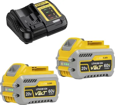 Zdjęcie produktu dla Wymiana akumulatora, pojemność 9000 mAh, kompatybilny z wieloma modelami, 2 akumulatory, 1 ładowarka