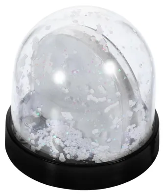 Image de Kit de fabrication de boules à neige, 5 pièces, avec support pour photo, en plastique, dimensions : 9x9x8,5 cm, couleur : noir