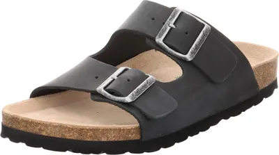 Produktbild von Natural Sense Uni Hausschuhe Pantolette Sandale Leder navy 1152940, Schuhgröße:36 EU