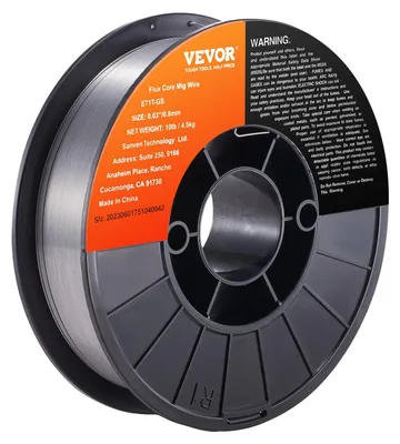 Produktbild von VEVOR Flussmittel-Schweißdraht, E71T-GS 0,8 mm 4,5 kg, gasloser MIG-Schweißdraht aus niedriglegiertem Stahl mit geringer Spritzerbildung für alle Positionen des Lichtbogenschweißens und den Außeneinsatz, 0.03 Zoll
