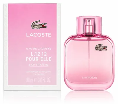 Produktbild von Lacoste L.12.12 Eau Fraiche Pour Elle, Frauen, 90 ml, Nicht nachfüllbare Flasche, Grapefruit, Mandarine, Rosa Pfefferkorn, Jasmin, Magnolien, Wasser, Patschuli