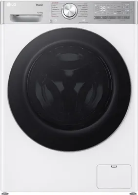 Produktbild von LG D4R9513TPWC, Frontlader, Freistehend, Silber, Weiß, Links, Schwarz, Drehregler, Berührung