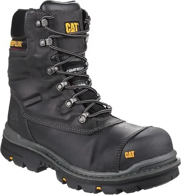 Produktbild von Caterpillar Premier 8 Schwarz Arbeitsschuhe Sicherheitsstiefel Stahlkappe S3 Gr. 46