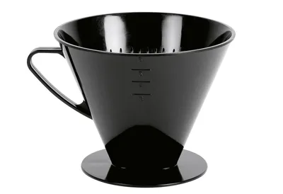Produktbild von Kaffeehandfilter 1x6 mit 2 Lchern schwarz
