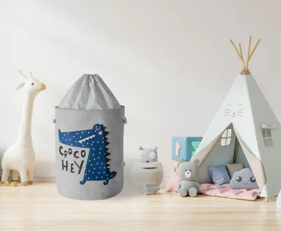 Produktbild von Spielzeugkorb Aufbewahrungskorb - 40x50cm Faltbar - Kinder Baby Spielzeug Wäschekorb Spielzeugkiste für Kinderzimmer