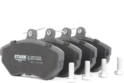 Produktbild von STARK SKBP-0010078 - OE 1HM 698 151 Bremsbeläge für Arosa (6H), Cordoba (6K), Ibiza (6K), Inca (6K), Toledo I (1L2), Caddy II (9K), Corrado (53I), Golf III (1H), Golf Cabriolet (1E), Jetta II (165, 19E, 1G2), Lupo (6E1, 6X1), Passat (35I), Polo (6N), Polo (6V), Vento (1H)