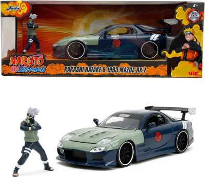 Produktbild von Jada Toys Naruto Shippuden Diecast Modell 1/24 1993 Mazda RX-7 Kakashi