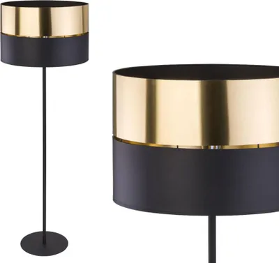 Zdjęcie produktu dla Lampa podłogowa HILTON BLACK/GOLD 5465 TK Lighting