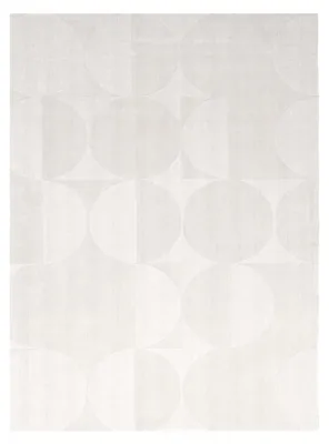 Image de Volero - Tapis en Laine - Giselle Cercles Blanc - 200x290cm