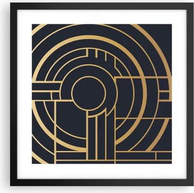 Produktbild von Gerahmtes Poster - Schwarzer Rahmen - Abstraktion Stück Modern - 40x40 cm - Wand Bild - Wanddeko - Wandbilder - Kunstposter - Wandposter - Bilderrahmen - Bilder - Kunstdruck - P2BAC40x40-4640