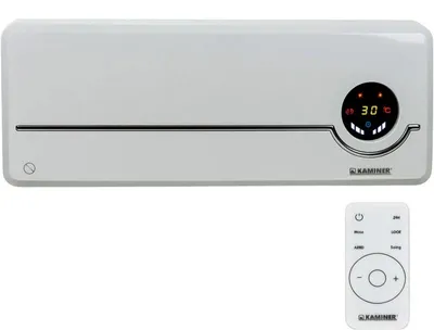 Produktbild von Kaminer 26389 Wandventilator mit Warmwindfunktion, Modell Airo, mit WLAN, 2000 W, weiß