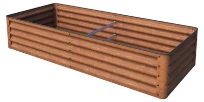 Immagine prodotto di Orto rialzato LUCA in acciaio corten di GFP Primeyard, 180x75x35 cm - orto stabile con effetto ruggine naturale e protezione sicura degli angoli, utilizzabile tutto l'anno