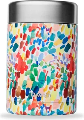 Produktbild von Arty Thermo-Lunchbox 600 ml aus Edelstahl - 5 Stunden warm - 7 Stunden kalt - BPA-frei - wasserdicht - für Büro und Picknick. Vintage Thermos Lunch