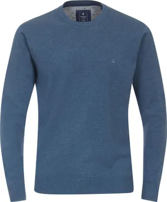 Produktbild von REDMOND Casual Herren Pullover Langarm Rundhals Mittelblau 6XL