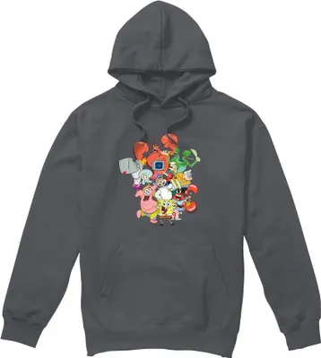 Obrázek produktu pro SpongeBob SquarePants - Pánská mikina s kapucí "The Whole Gang" TV8844 (M) (Charcoal)