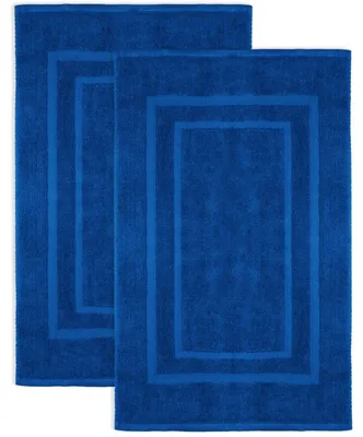 Zdjęcie produktu dla Dywanik łazienkowy - 50 x 80 cm - 100% bawełna - Bordowy - Zestaw 2 szt. - Do łazienki